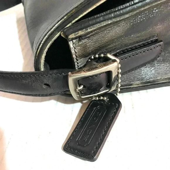 Coach vintage black gray white crossbody handbag - Picture 4 of 11